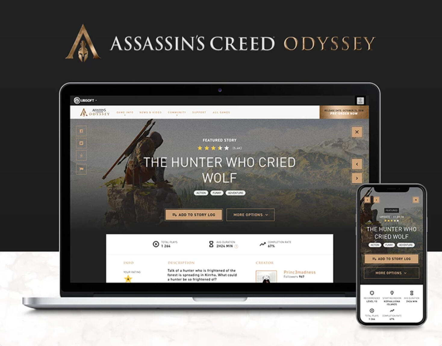 Plateforme en ligne conçue pour Assassin's Creed Odyssey
